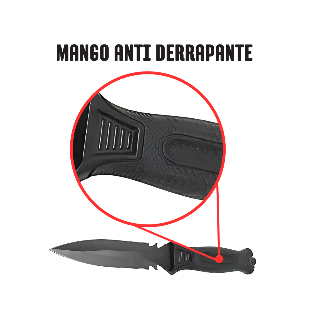 Cuchillo Doble Filo Con Rompe-Cristales