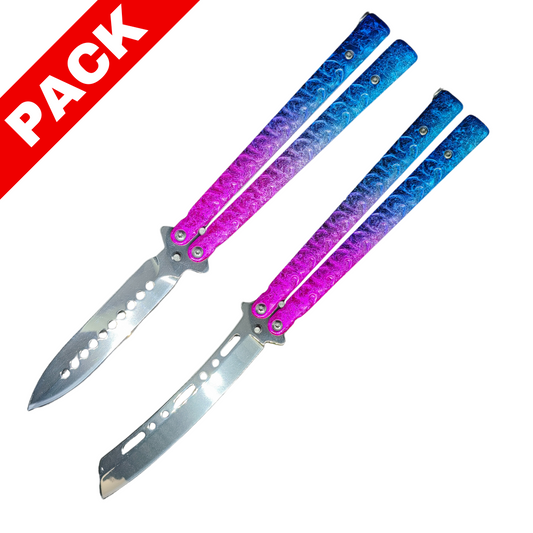 Paquete 2x1 Galactic Barber Balisong