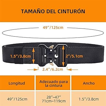 Cinturón Táctico Ajustable de Alta Resistencia