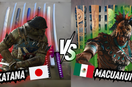 Katana vs. Macuahuitl: Dos Armas de Leyenda en el Campo de Batalla
