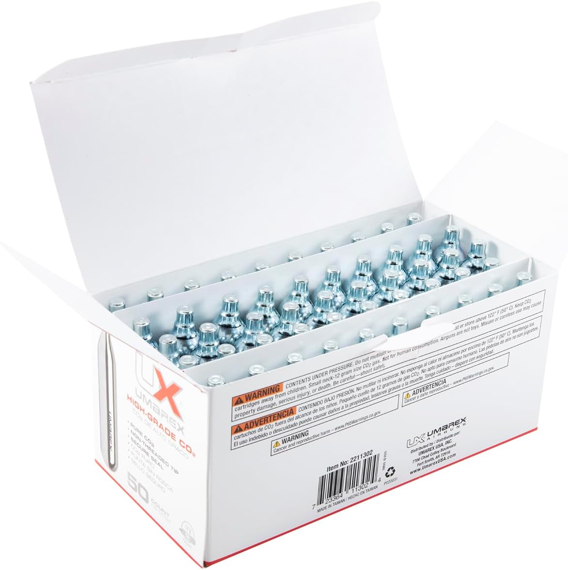 50 Tanques UMAREX de CO2 para pistolas de aire