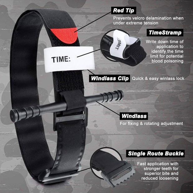 Torniquete de Entrenamiento Color Negro