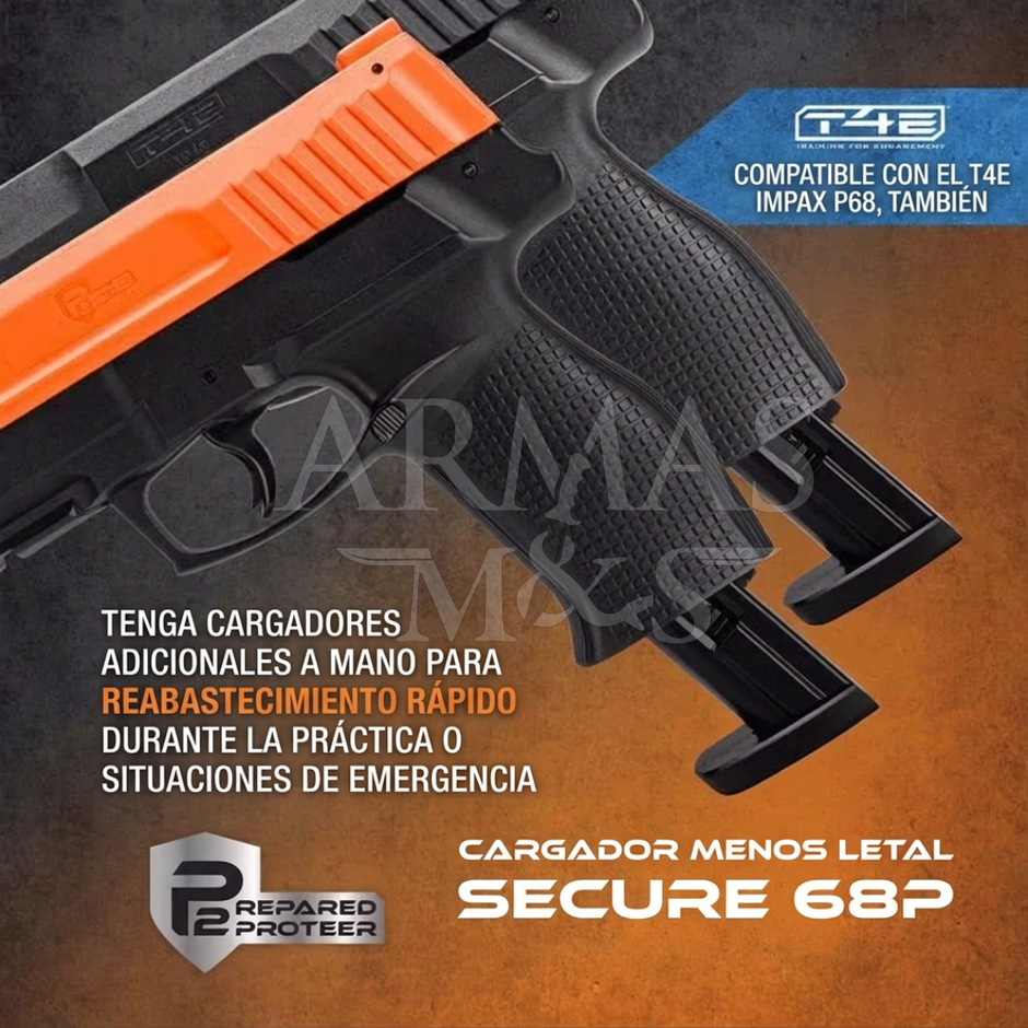 Cargador Estandar SECURE 68P | Quick Reload .68 cal | P2P & IMPAX P68