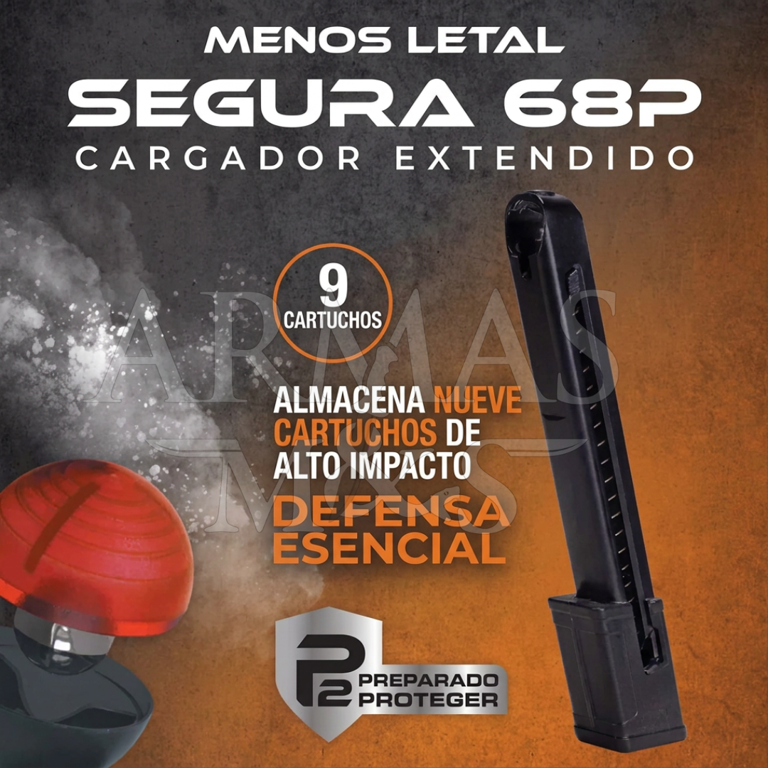 Cargador Extendido de 9 tiros SECURE 68P | Quick Reload .68 cal | P2P & IMPAX P68