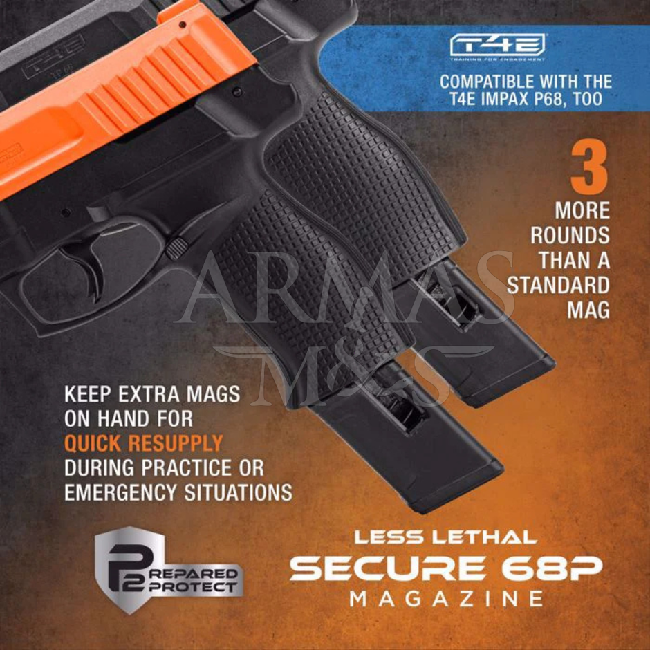 Cargador Extendido de 9 tiros SECURE 68P | Quick Reload .68 cal | P2P & IMPAX P68