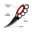 Cuchillo King Cobra Rojo