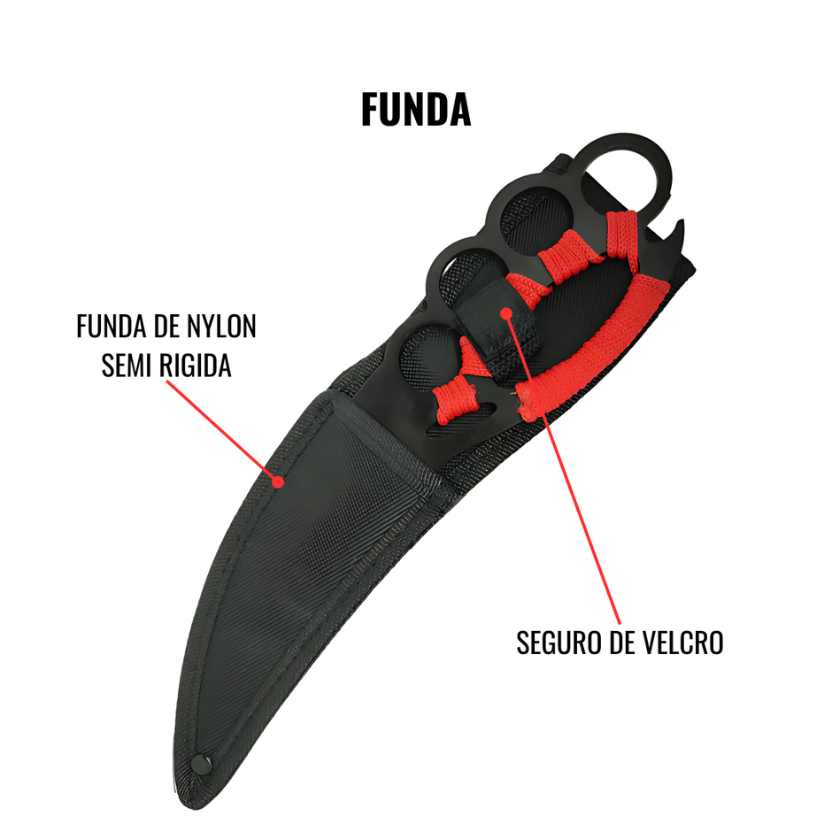 Cuchillo King Cobra Rojo