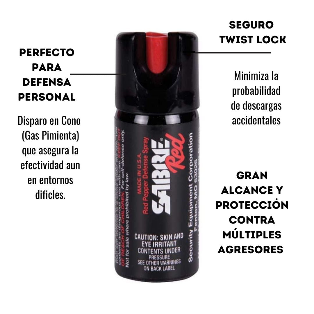 Gas Pimienta SABRERED Disparo en Cono