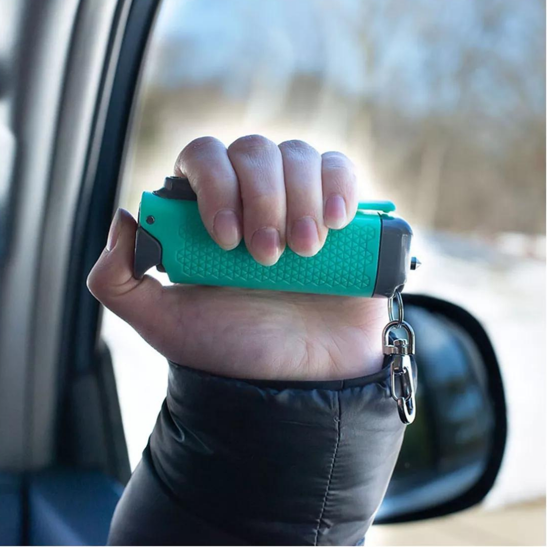 Gel Pimienta SABRERED 3 en 1 Flip Top con Rompe Cristales y Cortacinturones