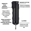 Gel Pimienta SABRERED con Seguro Flip Top y Funda de Snap Clip