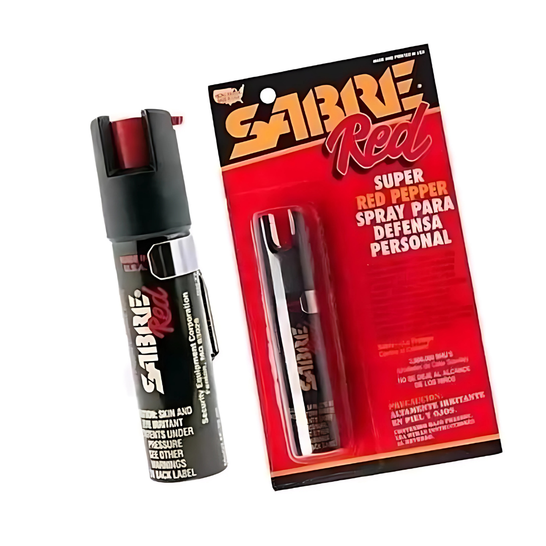 Spray Pimienta SABRERED con clip para cinturón. Disparo en chorro