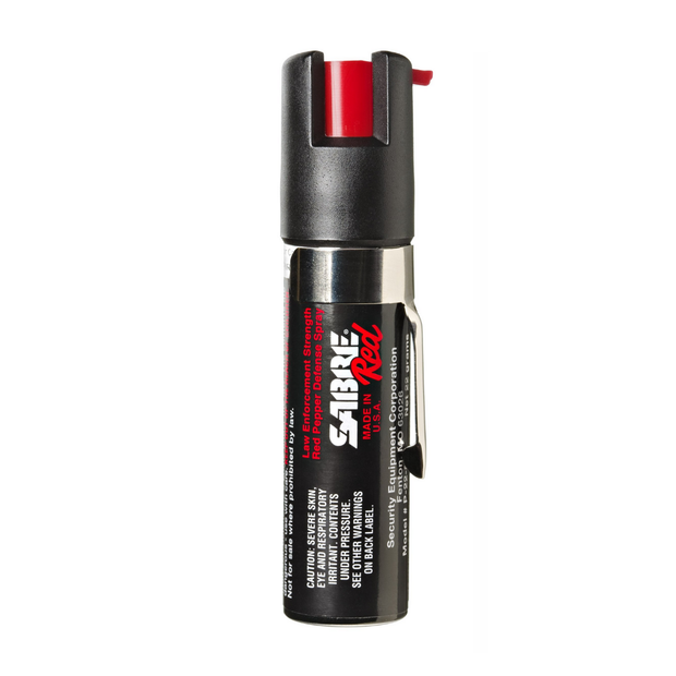 Spray Pimienta SABRERED con clip para cinturón. Disparo en chorro