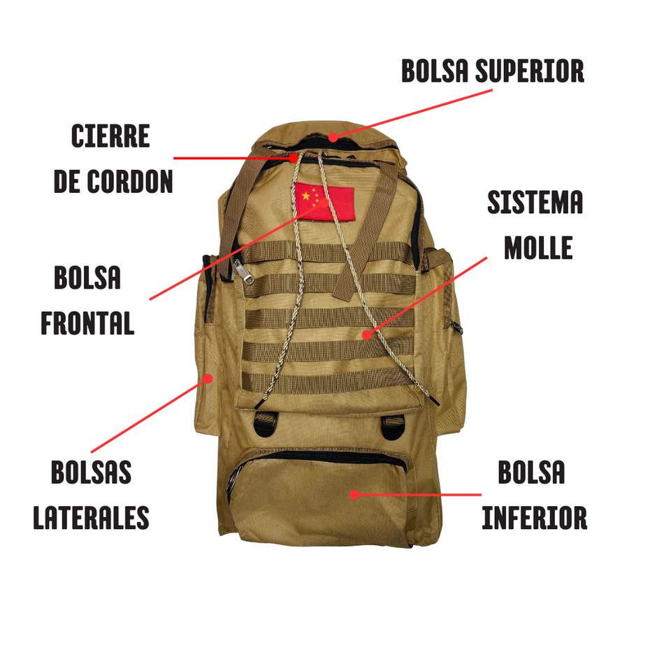 Mochila Táctica de Campismo de Alta Capacidad