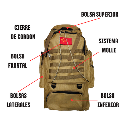 Mochila Táctica de Campismo de Alta Capacidad