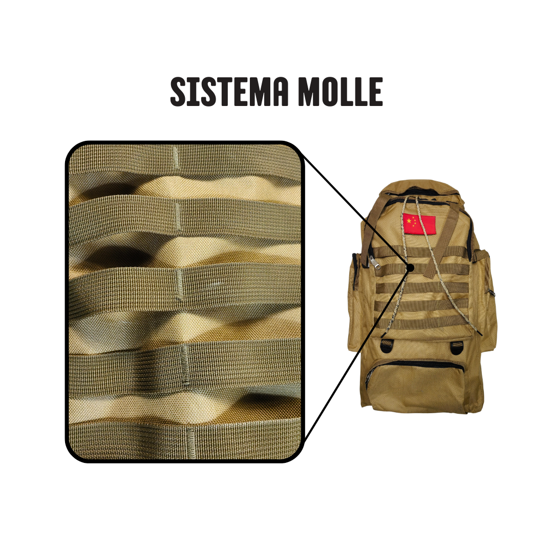 Mochila Táctica de Campismo de Alta Capacidad