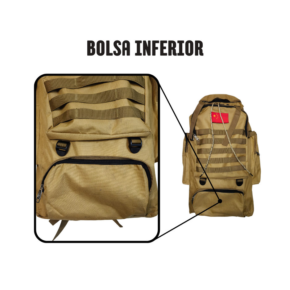 Mochila Táctica de Campismo de Alta Capacidad