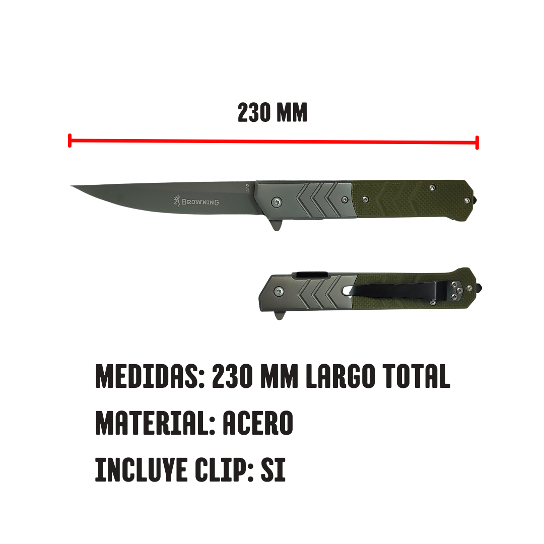 Navaja Tactica Browning Titanium con Rompecristales