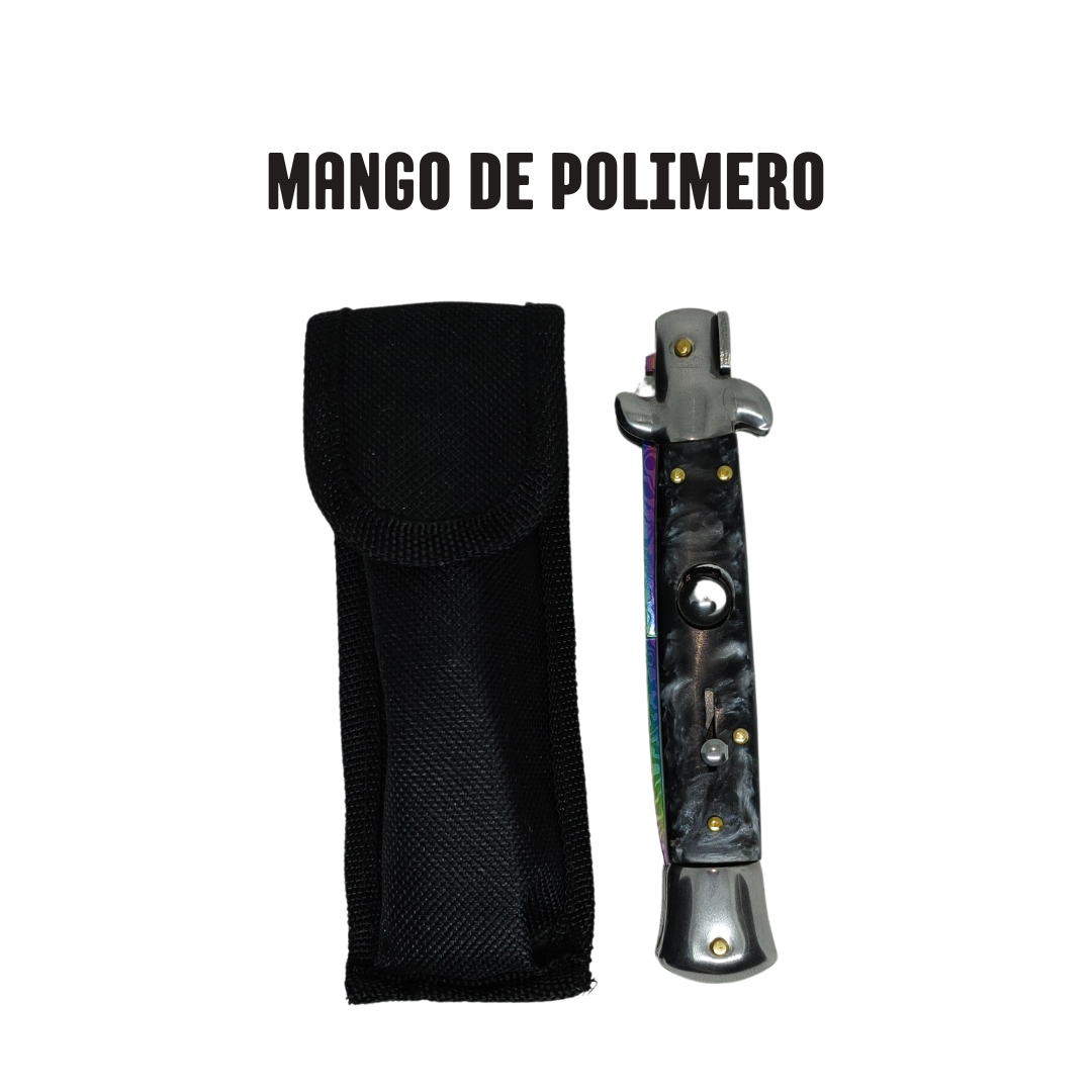 Navaja Stiletto Clásica Automática Tornasol Mictlán