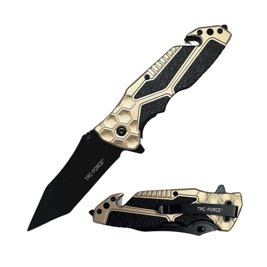 Navaja Tactica Tac-Force con Rompe Cristales y Cortacinturones