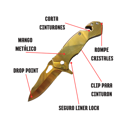 Navaja Táctica POCKET Dorada