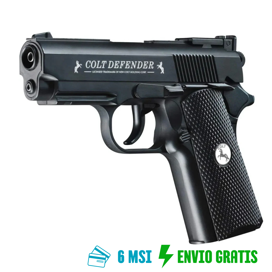 Pistola COLT DEFENDER Negra CO2 BB Cal. .177 4.5mm 410fps