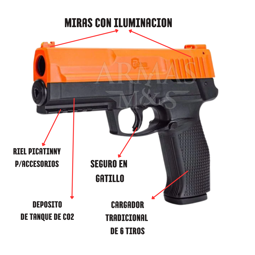 Pistola Traumática De Protección Secure 68P Gas Pimienta Umarex cal. 68
