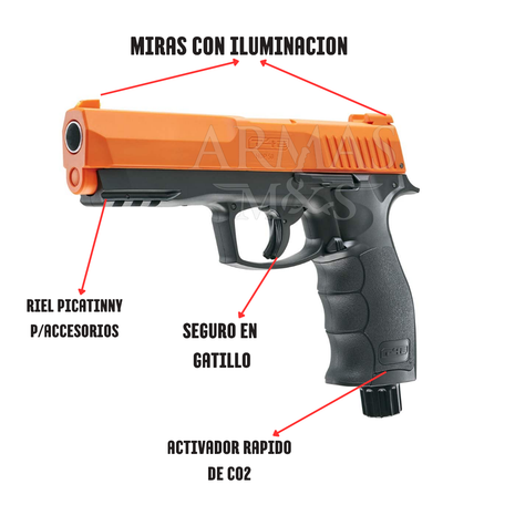 Pistola Traumática De Protección Hdp 50 Gas Pimienta Umarex Gen 2