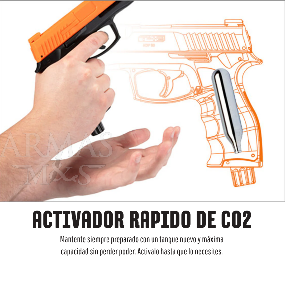 Pistola Traumática De Protección Hdp 50 Gas Pimienta Umarex Gen 2
