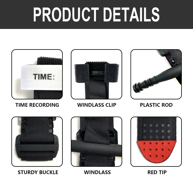 Torniquete de Entrenamiento Color Negro