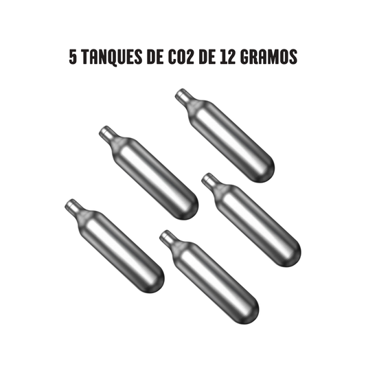 5 Tanques Nakashi de CO2 para pistolas de aire