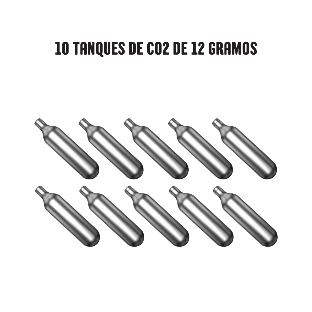 10 Tanques Nakashi de CO2 para pistolas de aire