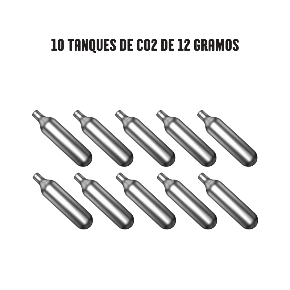 10 Tanques Nakashi de CO2 para pistolas de aire
