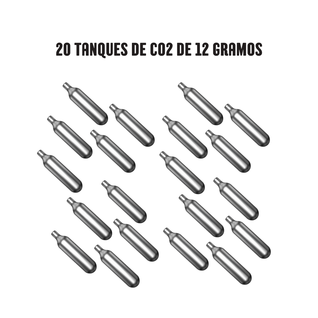 20 Tanques Nakashi de CO2 para pistolas de aire
