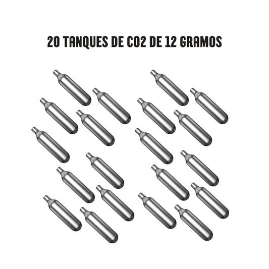 20 Tanques Nakashi de CO2 para pistolas de aire