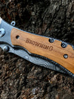 Navaja Browning Acero de Damasco