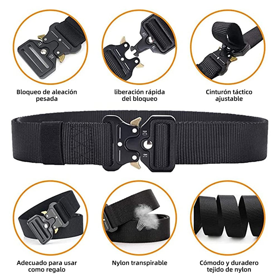 Cinturón Táctico Ajustable de Alta Resistencia