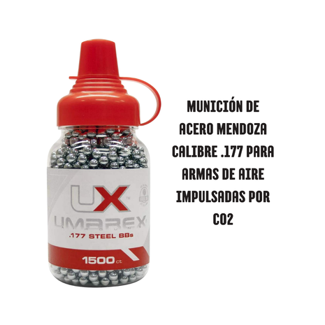 Municiones 4.5mm (Cal .177) UMAREX para Pistolas de CO2 | 1500pzas (Copia)