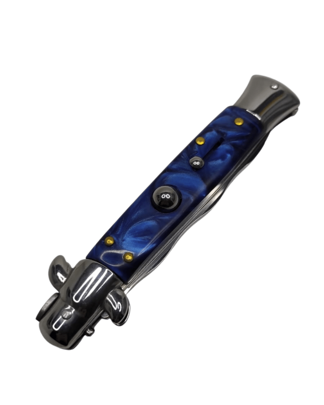 Navaja Stiletto Clásica Automática de hoja curva