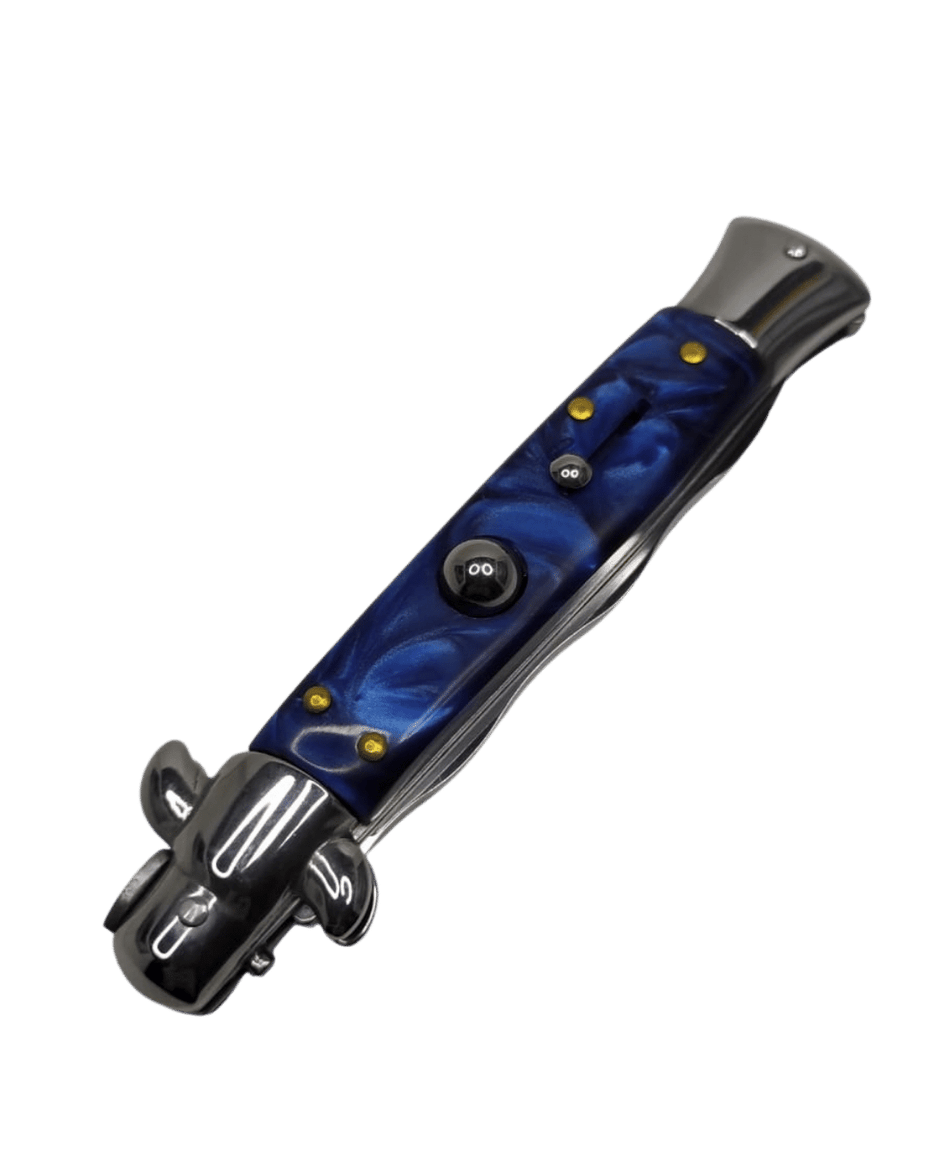 Navaja Stiletto Clásica Automática de hoja curva