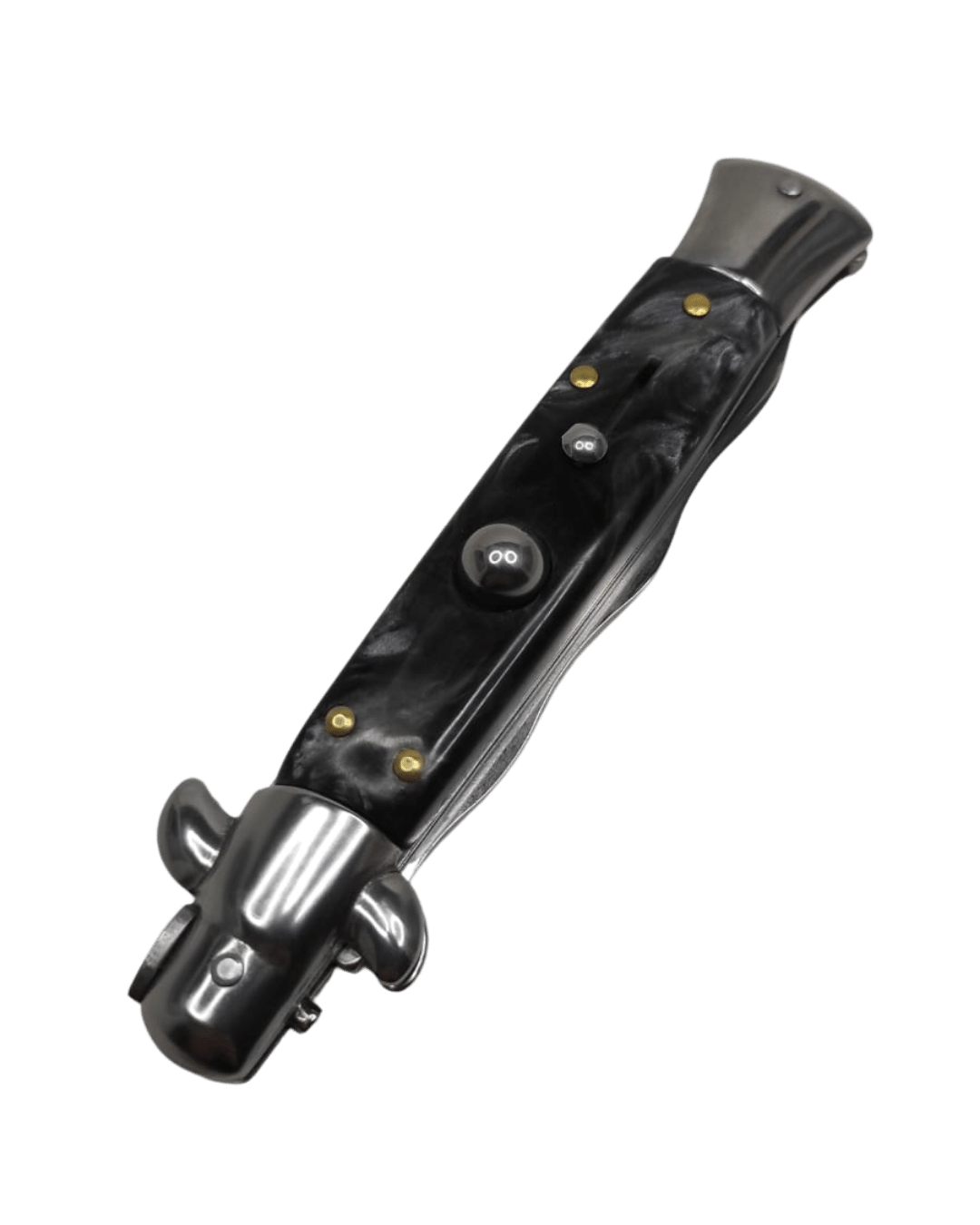 Navaja Stiletto Clásica Automática de hoja curva