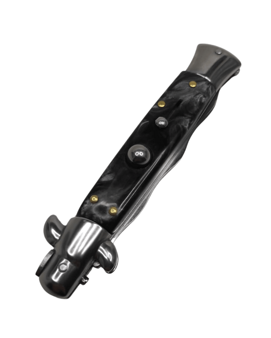 Navaja Stiletto Clásica Automática de hoja curva