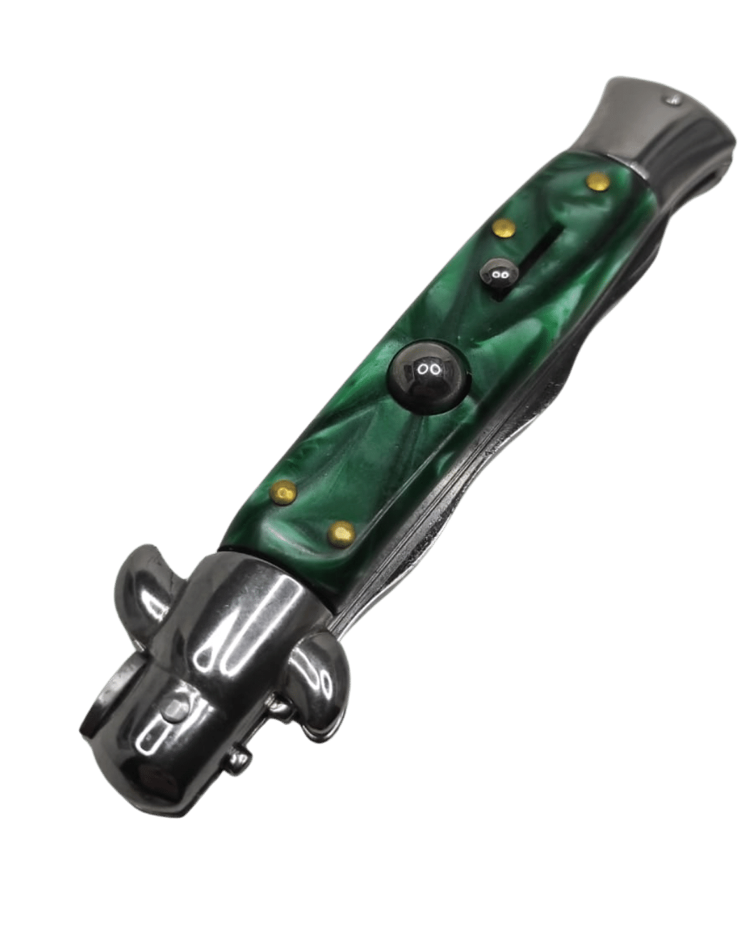 Navaja Stiletto Clásica Automática de hoja curva