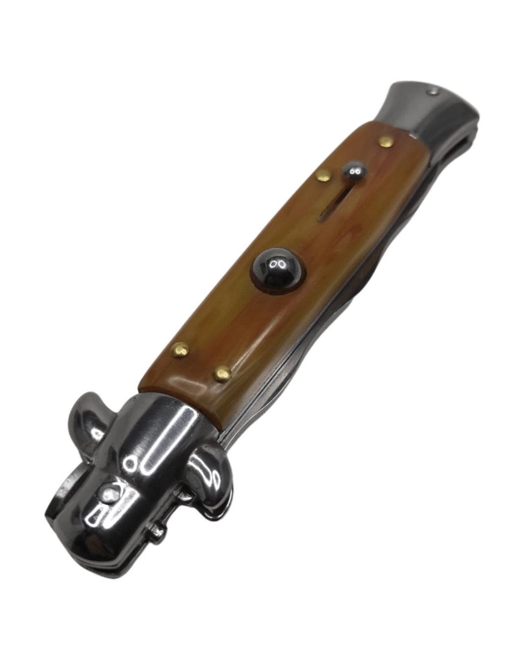 Navaja Stiletto Clásica Automática de hoja curva
