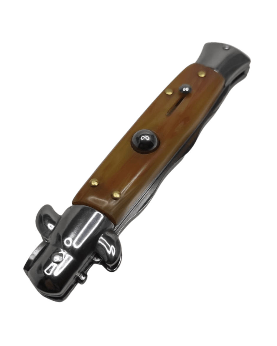 Navaja Stiletto Clásica Automática de hoja curva