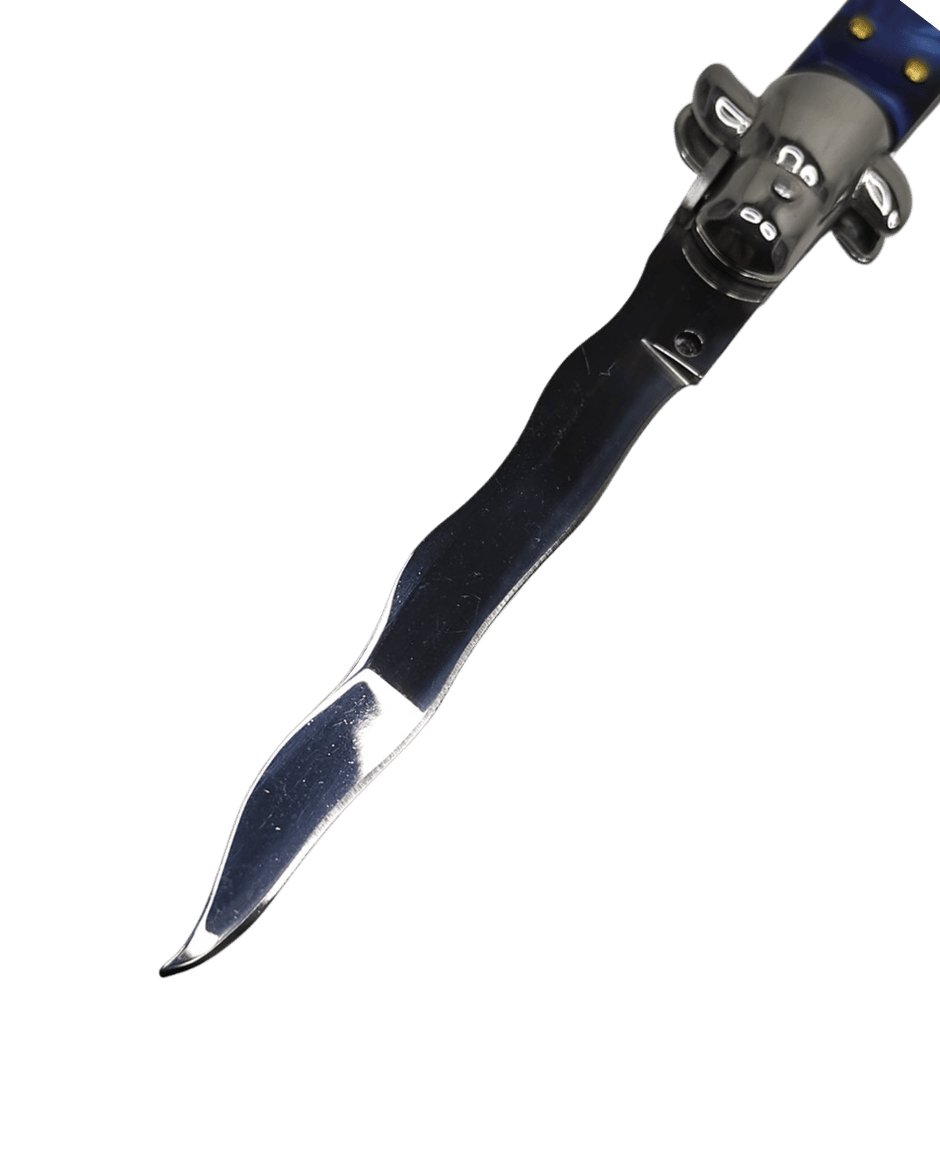 Navaja Stiletto Clásica Automática de hoja curva